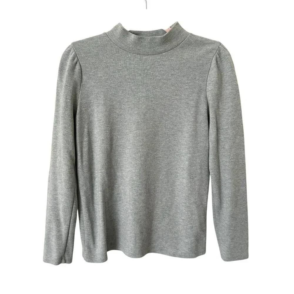 MADEWELL (Re)Sourced‎ Mockneck Puff Sleeve Top Sage Medium